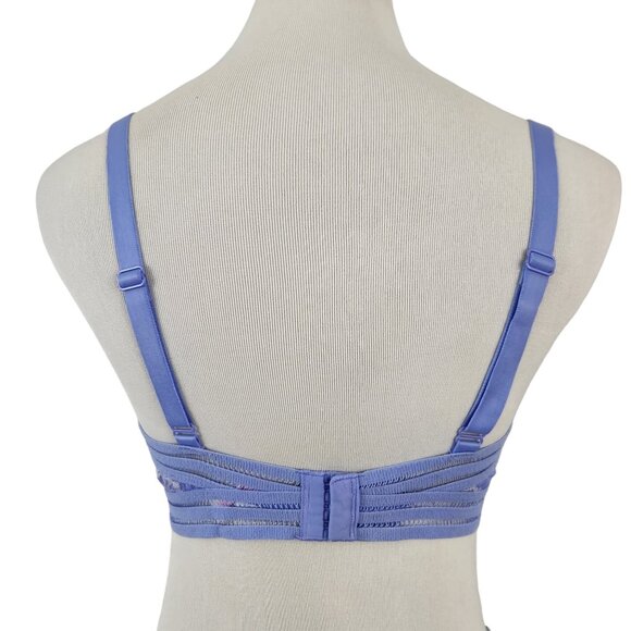 PINK Victoria's Secret Bra 34DD Underwire Lace Adjustable Straps Lavender Purple - Picture 2 of 12
